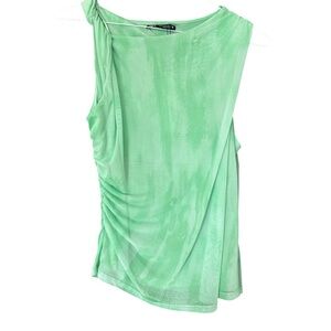 ZARA GREEN SHEER TOP